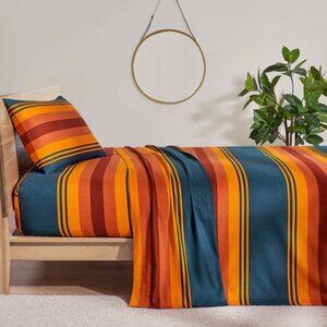 New Pendleton Flannel Bed Sheet QUEEN COMPLETE 4pc Set - Grand Canyon